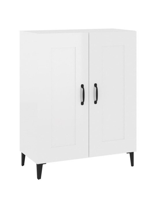 Příborník bílý s vysokým leskem 69,5x34x90 cm kompozitní dřevo