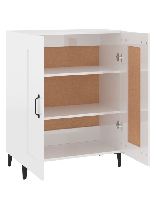 Příborník bílý s vysokým leskem 69,5x34x90 cm kompozitní dřevo