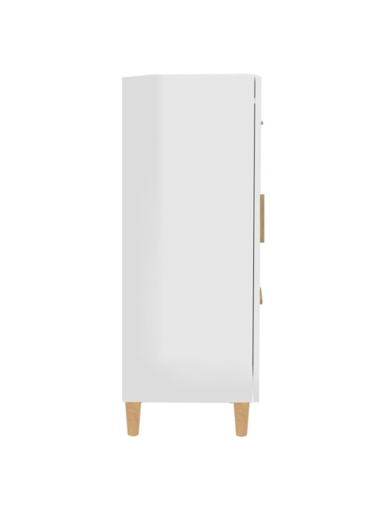 Příborník bílý s vysokým leskem 69,5x34x90 cm kompozitní dřevo