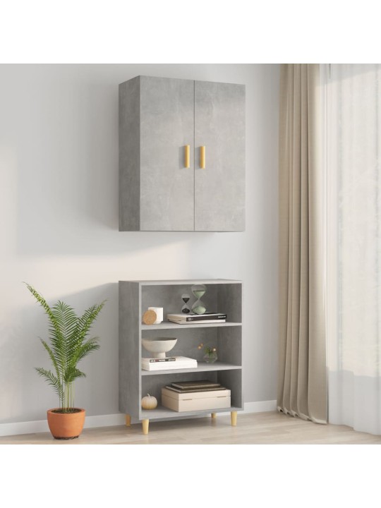 Závěsná nástěnná skříňka betonově šedá 69,5 x 34 x 90 cm