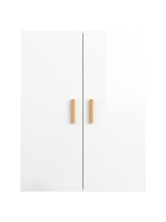 Závěsná nástěnná skříňka bílá s vysokým leskem 69,5x34x90 cm