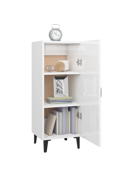 Příborník bílý s vysokým leskem 34,5x34x90 cm kompozitní dřevo