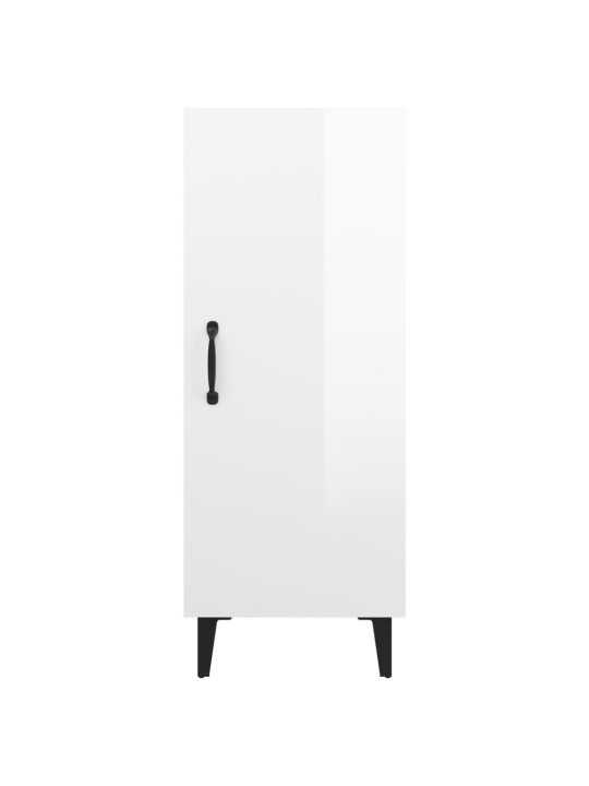 Příborník bílý s vysokým leskem 34,5x34x90 cm kompozitní dřevo
