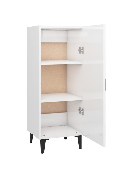 Příborník bílý s vysokým leskem 34,5x34x90 cm kompozitní dřevo