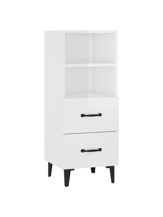 Příborník bílý s vysokým leskem 34,5x34x90 cm kompozitní dřevo