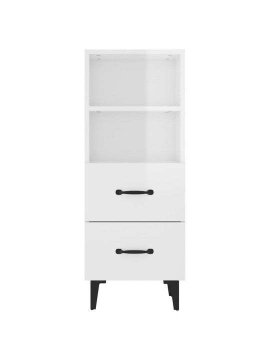Příborník bílý s vysokým leskem 34,5x34x90 cm kompozitní dřevo
