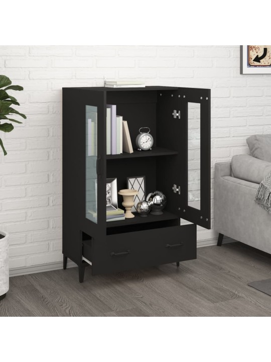 Highboard černý 70 x 31 x 115 cm kompozitní dřevo