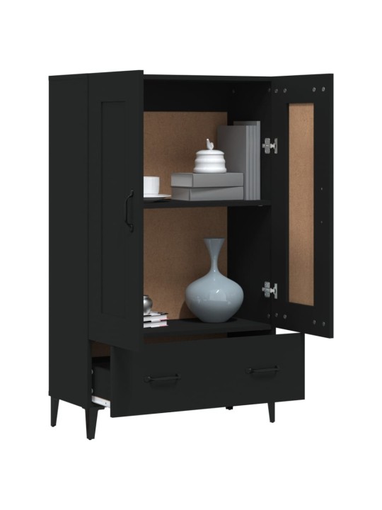 Highboard černý 70 x 31 x 115 cm kompozitní dřevo