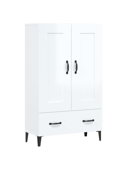 Komoda bílá s vysokým leskem 70 x 31 x 115 cm kompozitní dřevo