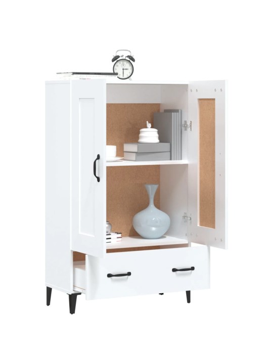 Komoda bílá s vysokým leskem 70 x 31 x 115 cm kompozitní dřevo