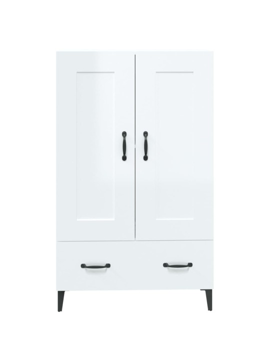 Komoda bílá s vysokým leskem 70 x 31 x 115 cm kompozitní dřevo