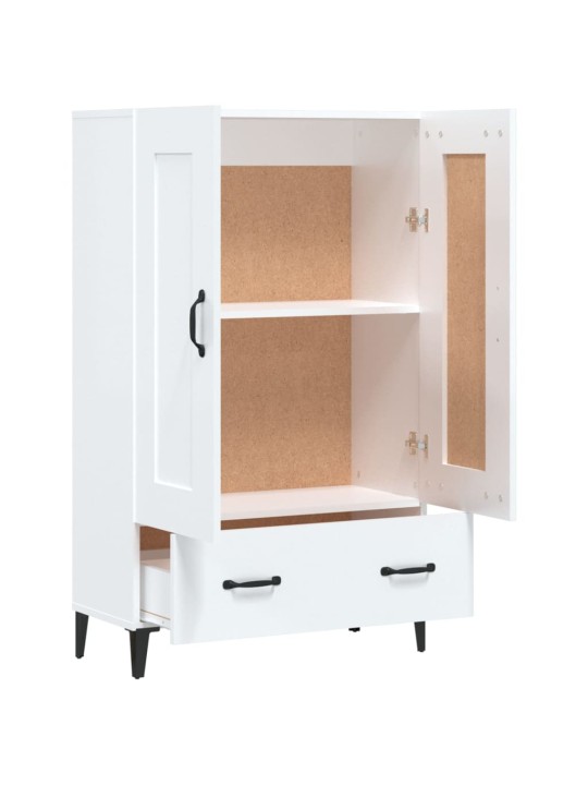 Komoda bílá s vysokým leskem 70 x 31 x 115 cm kompozitní dřevo