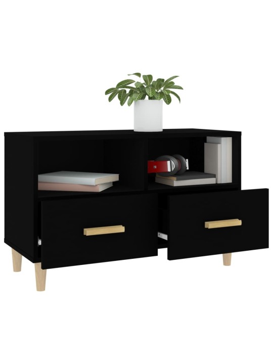 TV skříňka černá 80 x 36 x 50 cm kompozitní dřevo