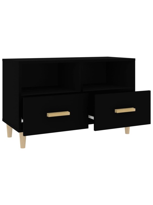 TV skříňka černá 80 x 36 x 50 cm kompozitní dřevo