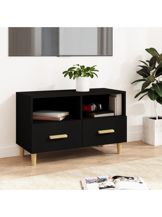 TV skříňka černá 80 x 36 x 50 cm kompozitní dřevo