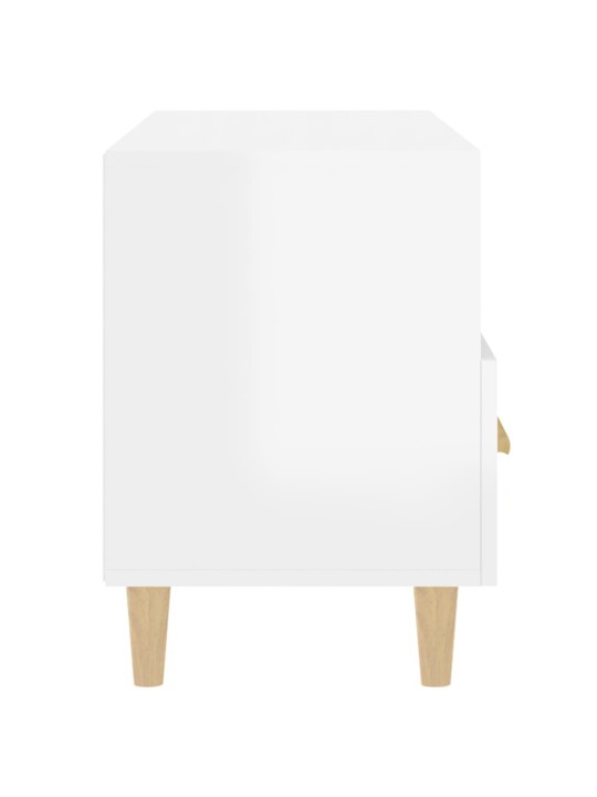TV skříňka bílá s vysokým leskem 80x36x50 cm kompozitní dřevo