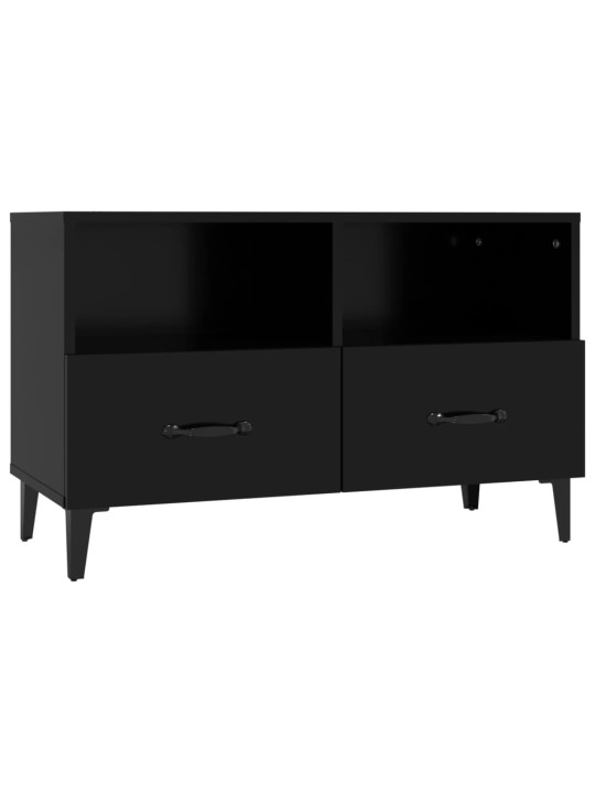 TV skříňka černá 80 x 36 x 50 cm kompozitní dřevo