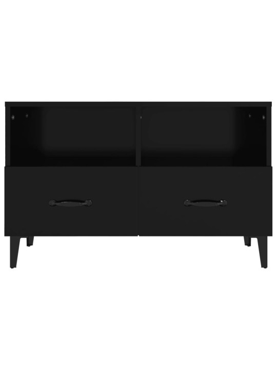 TV skříňka černá 80 x 36 x 50 cm kompozitní dřevo