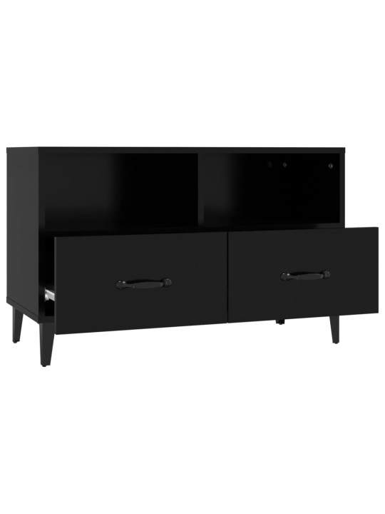 TV skříňka černá 80 x 36 x 50 cm kompozitní dřevo