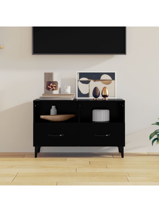 TV skříňka černá 80 x 36 x 50 cm kompozitní dřevo