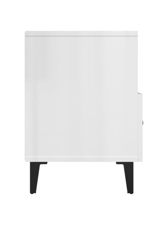 TV skříňka bílá s vysokým leskem 80x36x50 cm kompozitní dřevo