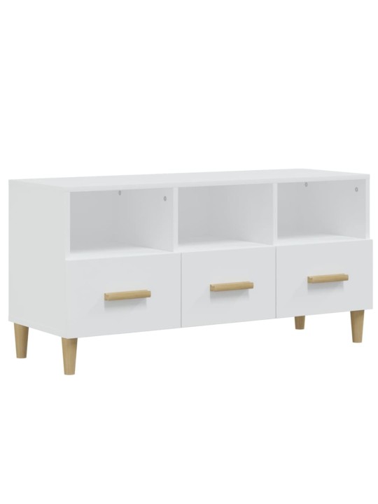 TV skříňka bílá 102 x 36 x 50 cm kompozitní dřevo