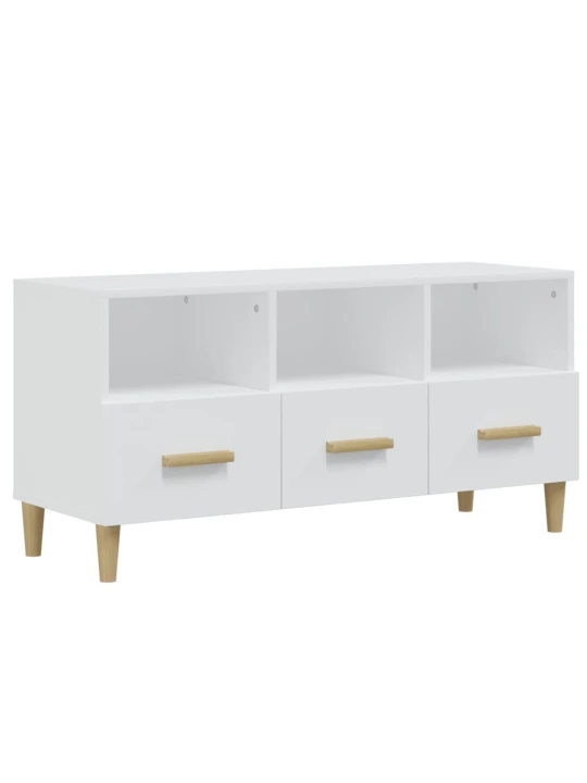 TV skříňka bílá 102 x 36 x 50 cm kompozitní dřevo