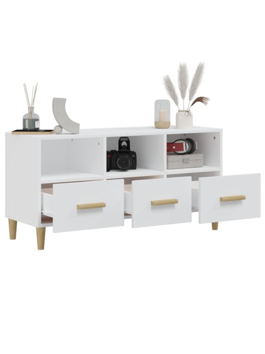 TV skříňka bílá 102 x 36 x 50 cm kompozitní dřevo