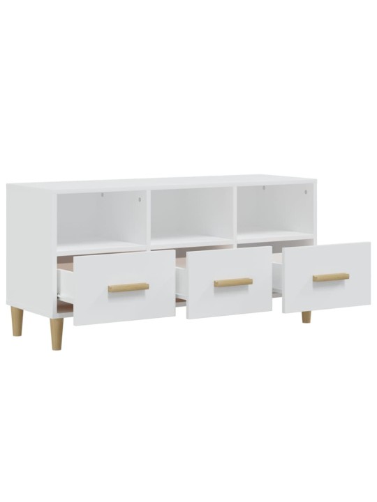 TV skříňka bílá 102 x 36 x 50 cm kompozitní dřevo