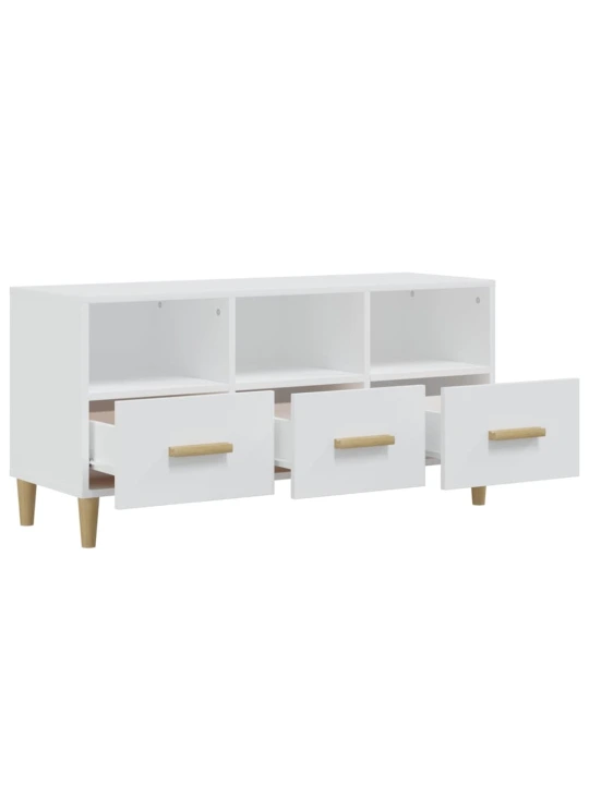TV skříňka bílá 102 x 36 x 50 cm kompozitní dřevo