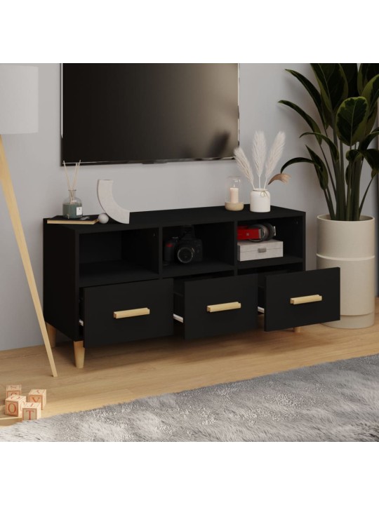 TV skříňka černá 102 x 36 x 50 cm kompozitní dřevo