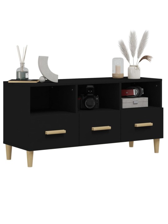 TV skříňka černá 102 x 36 x 50 cm kompozitní dřevo