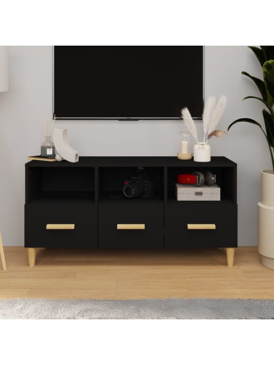 TV skříňka černá 102 x 36 x 50 cm kompozitní dřevo