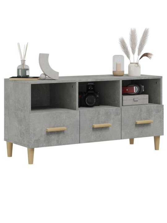 TV skříňka betonově šedá 102 x 36 x 50 cm kompozitní dřevo