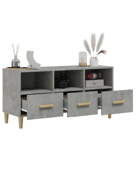 TV skříňka betonově šedá 102 x 36 x 50 cm kompozitní dřevo