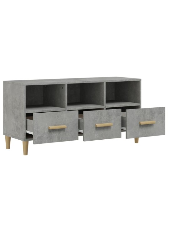 TV skříňka betonově šedá 102 x 36 x 50 cm kompozitní dřevo