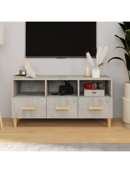 TV skříňka betonově šedá 102 x 36 x 50 cm kompozitní dřevo