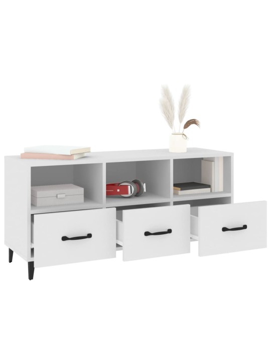 TV skříňka bílá 102 x 35 x 50 cm kompozitní dřevo