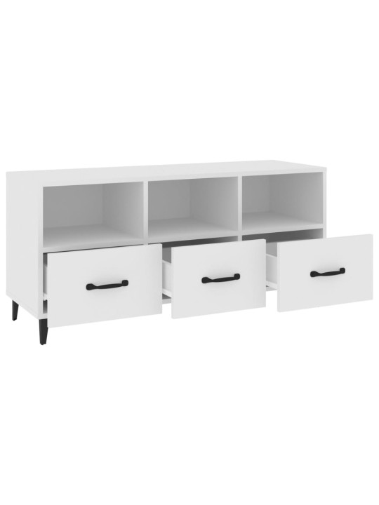 TV skříňka bílá 102 x 35 x 50 cm kompozitní dřevo