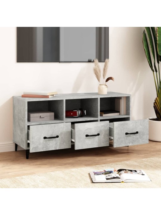 TV skříňka betonově šedá 102 x 35 x 50 cm kompozitní dřevo