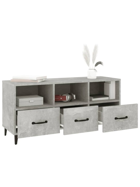 TV skříňka betonově šedá 102 x 35 x 50 cm kompozitní dřevo