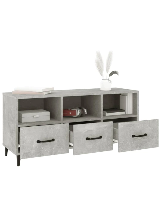TV skříňka betonově šedá 102 x 35 x 50 cm kompozitní dřevo