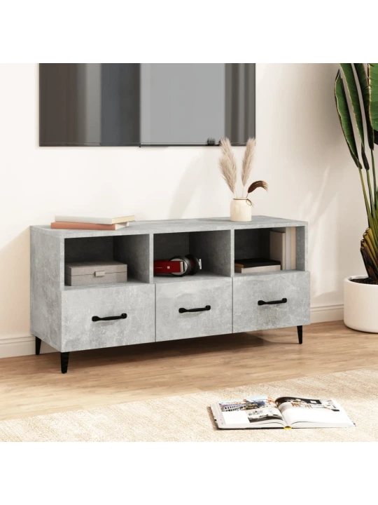TV skříňka betonově šedá 102 x 35 x 50 cm kompozitní dřevo