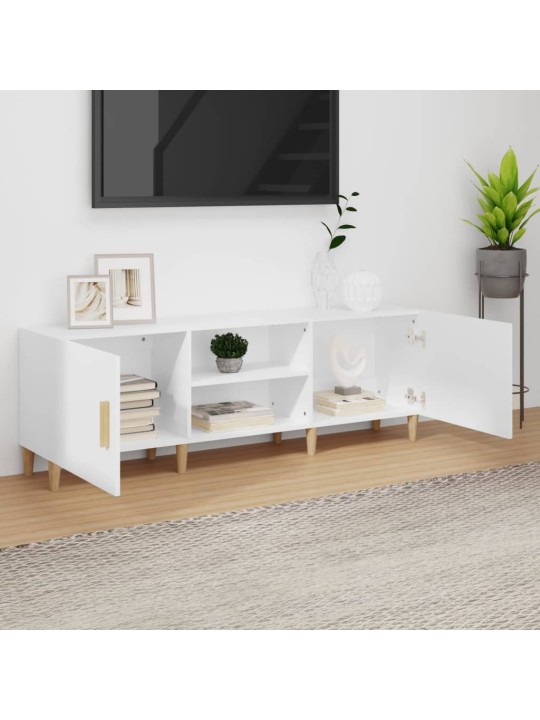 TV skříňka bílá 150 x 30 x 50 cm kompozitní dřevo