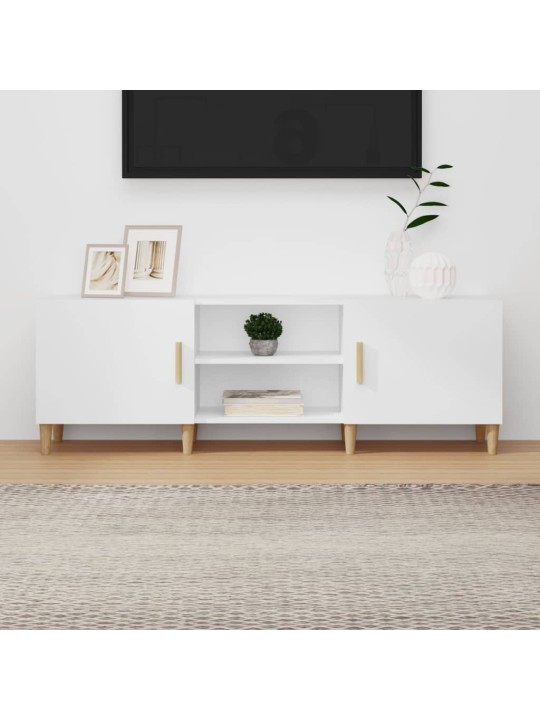 TV skříňka bílá 150 x 30 x 50 cm kompozitní dřevo