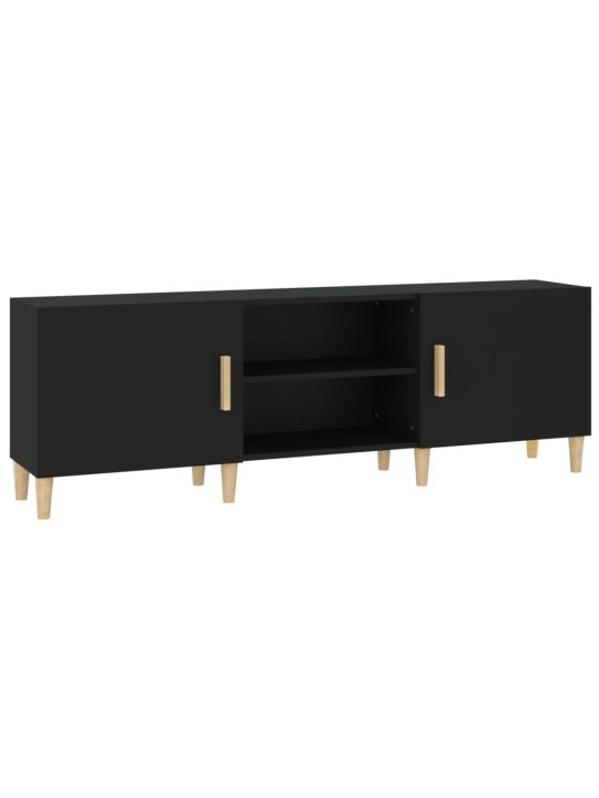 TV skříňka černá 150 x 30 x 50 cm kompozitní dřevo