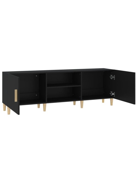 TV skříňka černá 150 x 30 x 50 cm kompozitní dřevo