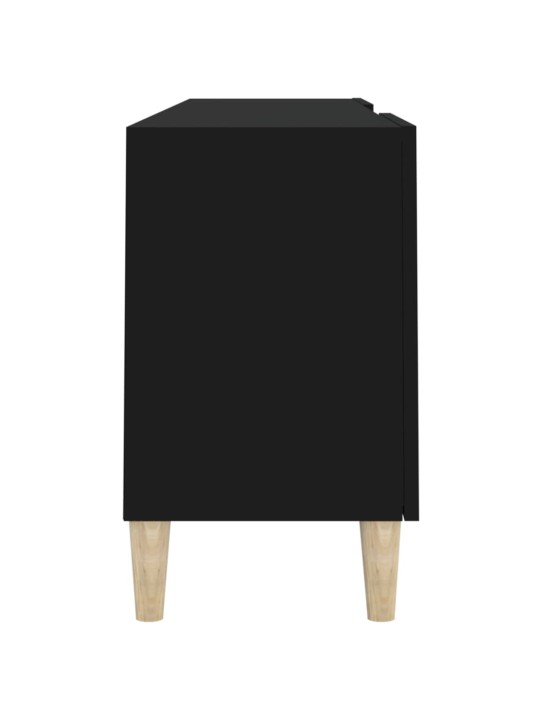 TV skříňka černá 150 x 30 x 50 cm kompozitní dřevo