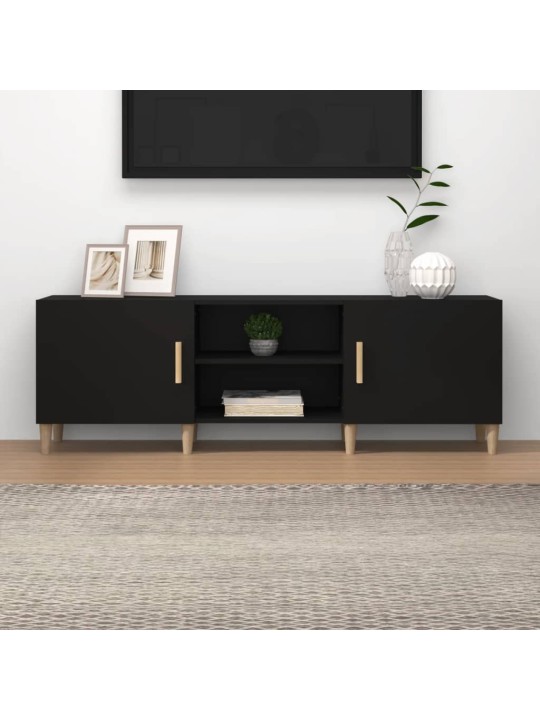 TV skříňka černá 150 x 30 x 50 cm kompozitní dřevo