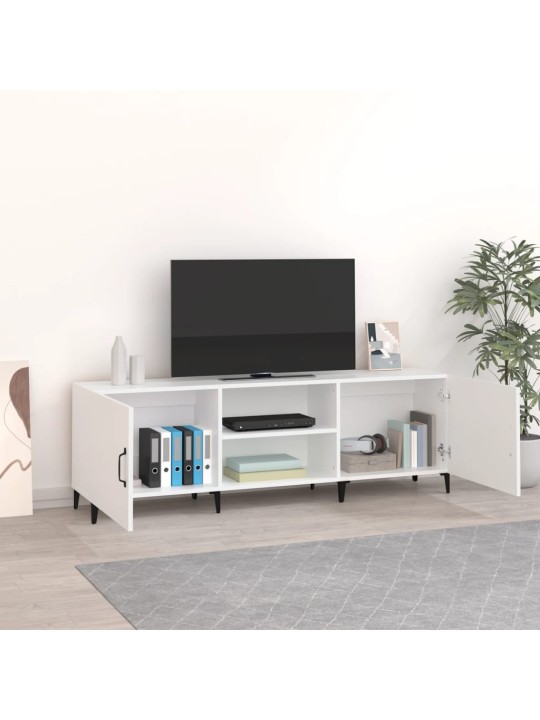 TV skříňka bílá 150 x 30 x 50 cm kompozitní dřevo